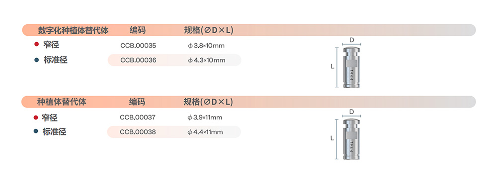 数字化种植体替代体